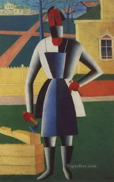 Purely Abstract Painting - carpenter 1929 Kazimir Malevich abstract